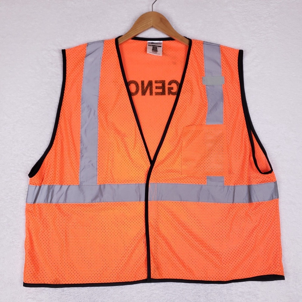 ML‎ Kishigo Agency Reflective Safety Vest 2X-3X Orange